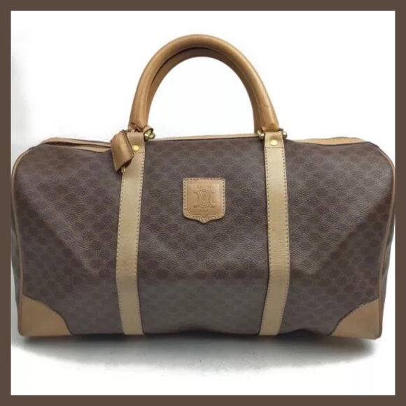 CELINE Macadam Pattern Boston Bag with Padlock Key - Picture 1 of 11